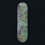 Van Gogh Irises Impressionist Painting Skateboard<br><div class="desc">Vincent Van Gogh Irises at Saint Remy - Irises by Vincent Van Gogh is a wonderful impressionistic painting by one of the master impressionism artists of all time. The iris garden is swirling with colour and emotion, as the purple irises flow up from their blue green stems and leaves. There...</div>