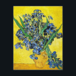 Van Gogh Irises Invitations<br><div class="desc">Van Gogh Irises invitations. Oil painting on canvas from 1890. Van Gogh created multiple iris paintings throughout his career, Still Life with Irises features a bouquet of freshly cut irises in a yellow vase with a yellow background. The Irises are in full bloom and lean over the edge of the...</div>