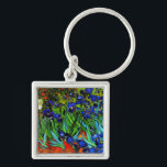Van Gogh - Irises Keychain<br><div class="desc">Vincent van Gogh's famous floral painting, Irises.</div>