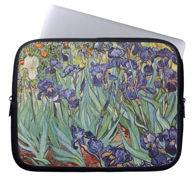 Van Gogh Irises Laptop Sleeve (Front)