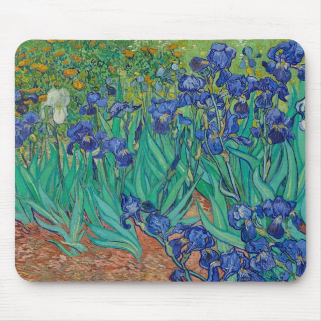 Van Gogh Irises Mouse Pad (Front)