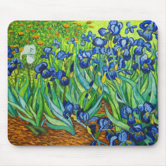 Van Gogh Irises Mouse Pad (Front)