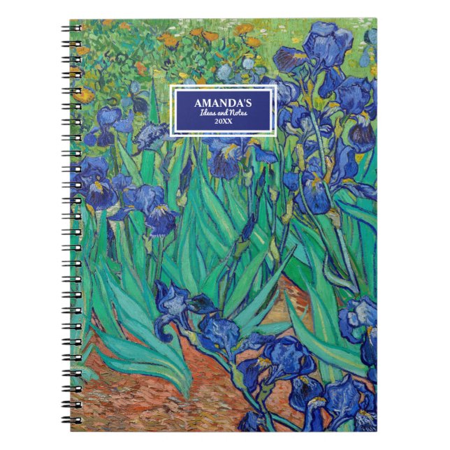Van Gogh Irises Painting Notebook (Front)