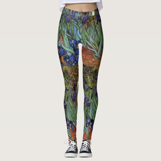 Van Gogh Irises Pantalons de Leggings Art (Devant)