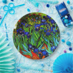 Van Gogh - Irises, Paper Plate<br><div class="desc">Vincent van Gogh's famous floral painting, Irises.</div>