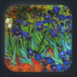Van Gogh - Irises, Paper Plate<br><div class="desc">Vincent van Gogh's famous floral painting,  Irises.</div>