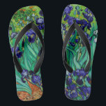Van Gogh Irises/Purple/St. Remy Flip Flops<br><div class="desc">PixDezines Van Gogh purple irises. Digitally enhanced by PixDezines.
com.  All rights reserved.</div>