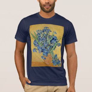 Van Gogh Irises Vase Blue Flowers Vintage Art T-Shirt