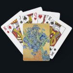 Van Gogh Irises Vase Flowers Floral Still Life Art Playing Cards<br><div class="desc">Vincent van Gogh (Dutch, 1853 - 1890) Irises (In vase with yellow background), 1890, Oil on canvas Oil on canvas, 92.7 cm x 73.9 cm Van Gogh Museum, Amsterdam (Vincent van Gogh Foundation) Painted in the psychiatric hospital at Saint-Rémy, Van Gogh used irises as a colour study. He achieves a...</div>