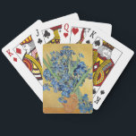 Van Gogh Irises Vase Flowers Floral Still Life Art Playing Cards<br><div class="desc">Vincent van Gogh (Dutch, 1853 - 1890) Irises (In vase with yellow background), 1890, Oil on canvas Oil on canvas, 92.7 cm x 73.9 cm Van Gogh Museum, Amsterdam (Vincent van Gogh Foundation) Painted in the psychiatric hospital at Saint-Rémy, Van Gogh used irises as a colour study. He achieves a...</div>