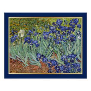 Van Gogh Irises Vintage Fine Art Floral Poster