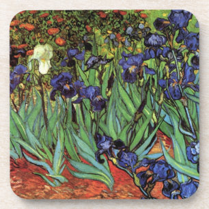 Van Gogh Irises, Vintage Garden Fine Art Coaster
