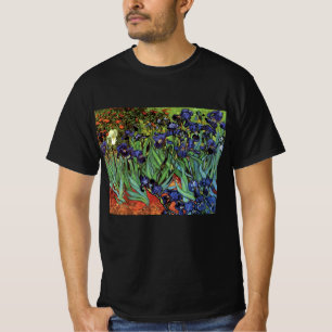 Van Gogh Irises, Vintage Garden Fine Art T-Shirt