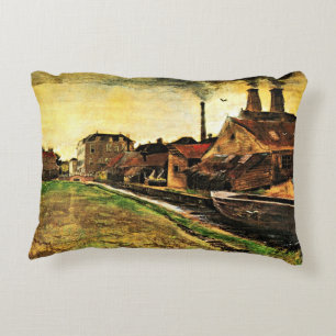 Van Gogh - Iron Mill in the Hague, Accent Pillow