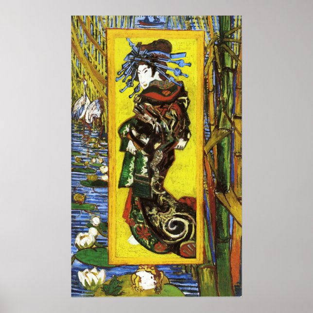 Van Gogh Japonaiserie Oiran Poster (Devant)