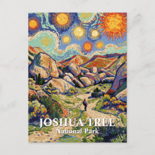 Van Gogh Joshua Tree Hidden Valley Vintage Desert Postcard