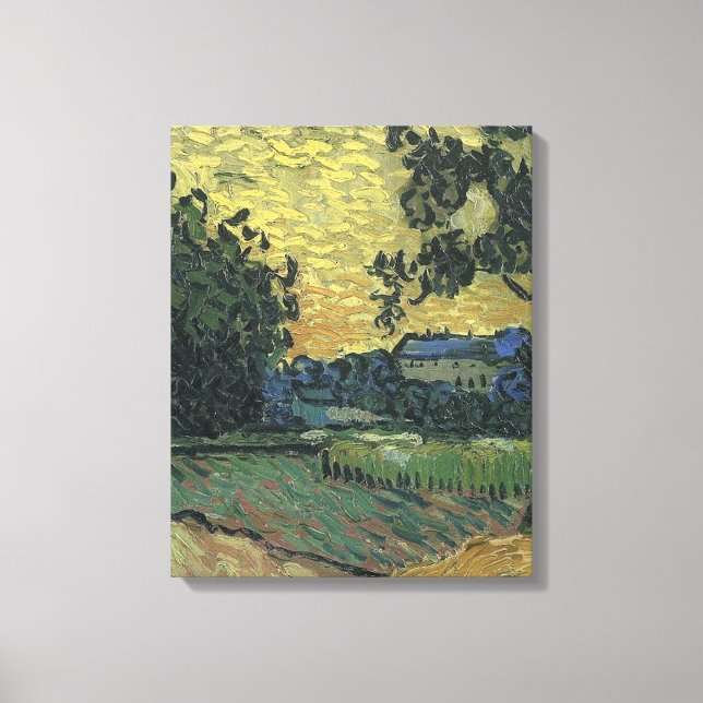 Van Gogh Landscape at Twilight Canvas Print (Front)