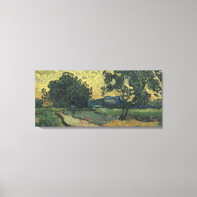 Van Gogh Landscape at Twilight Canvas Print (Front)