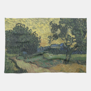 Van Gogh Landscape at Twilight Kitchen Towel