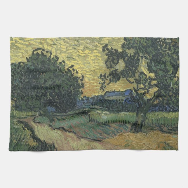 Van Gogh Landscape at Twilight Kitchen Towel (Horizontal)