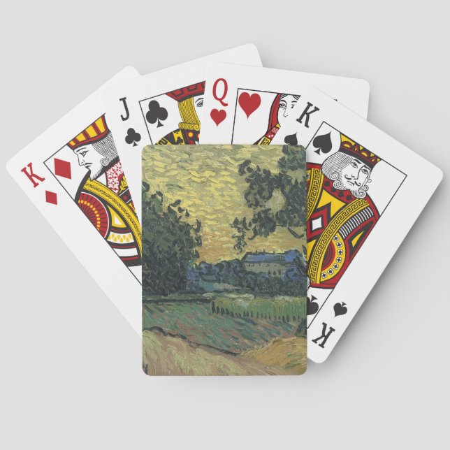 Van Gogh Landscape at Twilight Playing Cards (Back)