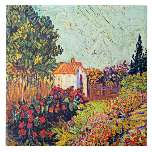Van Gogh - Landscape, famous painting Tile (Front)