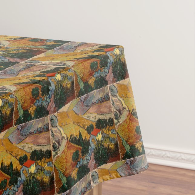 Van Gogh Landscape with House and Ploughman Tablecloth (In Situ)