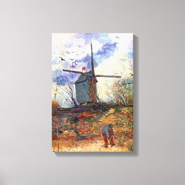 Van Gogh - Le Moulin De La Galette Windmill Canvas Print (Front)