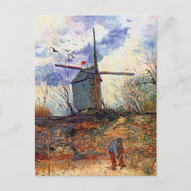 Van Gogh - Le Moulin De La Galette Windmill Postcard (Front)
