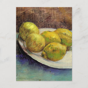 Van Gogh Lemons on a Plate, Vintage Still Life Art Postcard
