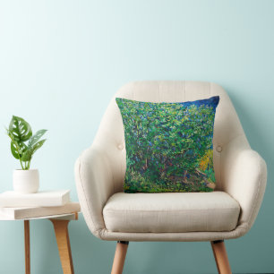 Van Gogh - Lilac Bush Throw Pillow
