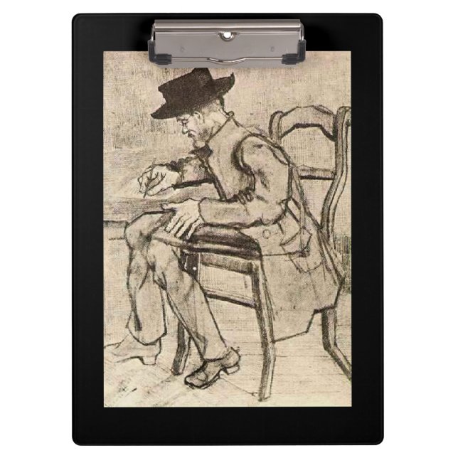 Van Gogh - Man Writing, Facing Left, Clipboard (Front)