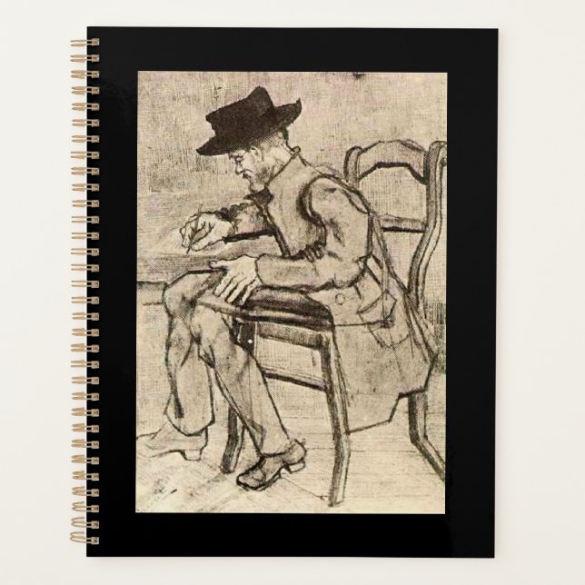 Van Gogh - Man Writing, Facing Left, Planner (Front)