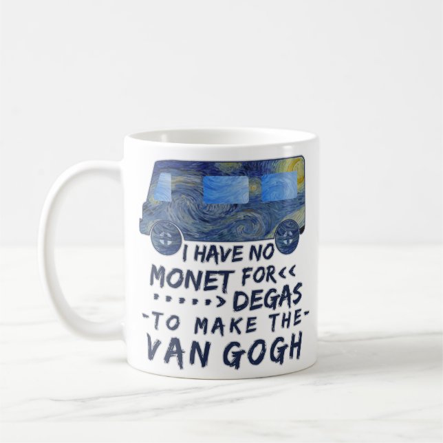 Van Gogh Monet Degas Funny Artist Pun Starry Night Coffee Mug (Left)