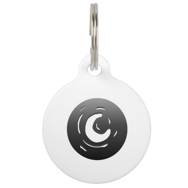 Van Gogh Moon Button Pet Tag (Front)