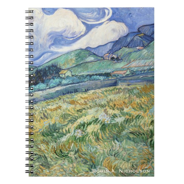 Van Gogh Mountainous Landscape Personalized Notebook (Front)