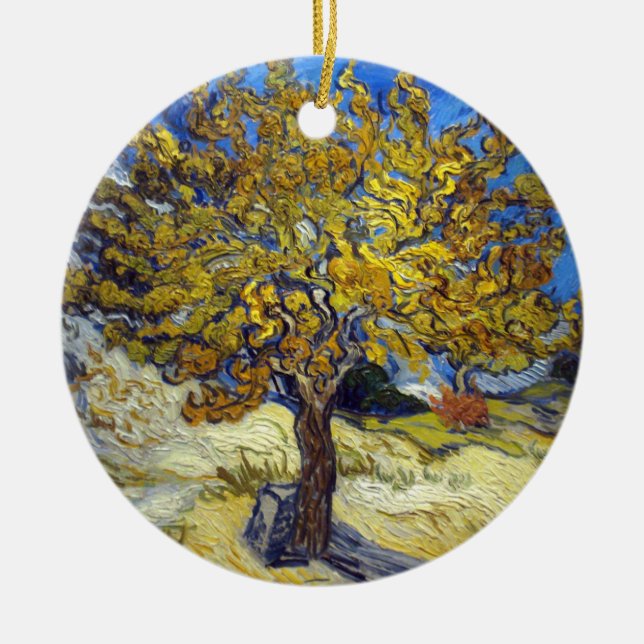 Van Gogh Mulberry Tree Impressionism Art Ceramic Ornament (Front)