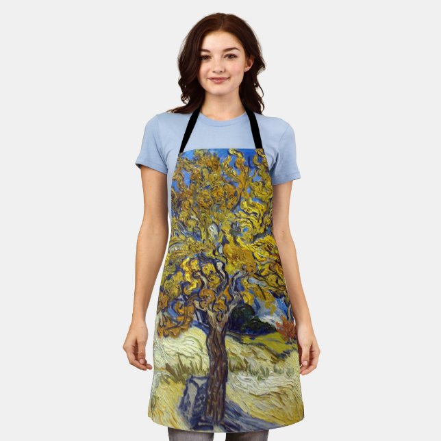 Van Gogh Mulberry Tree Masterpiece Art Apron (Worn)
