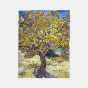 Van Gogh Mulberry Tree Masterpiece Art Fleece Blanket