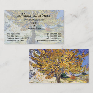 Van Gogh Mulberry Tree Yellow Swirl Art Business Card
