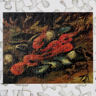 Van Gogh, Mussels and Shrimp, Vintage Still Life Jigsaw Puzzle
