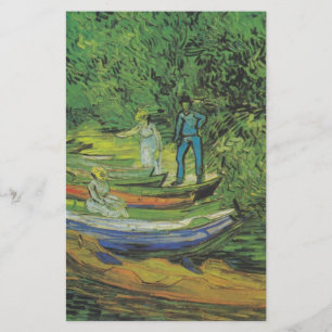 Van Gogh Nature Boat Lake Destiny Stationery