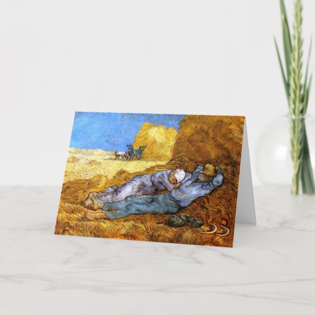 Van Gogh: Noon Rest from Work Card (Front)