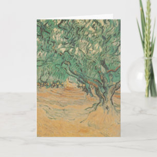 Van Gogh Olive Grove - Sage Green Nature Art Card