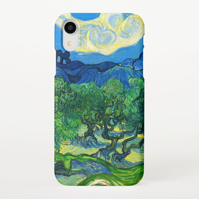Van Gogh Olive Trees in a Mountainous Landscape iPhone Case (Back)