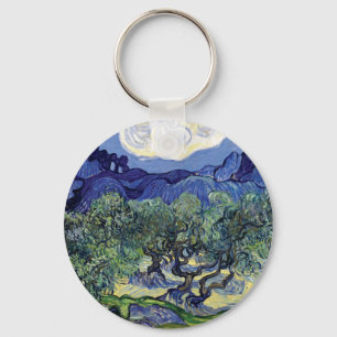 Van Gogh - Olive Trees In A Mountainous Landscape Keychain