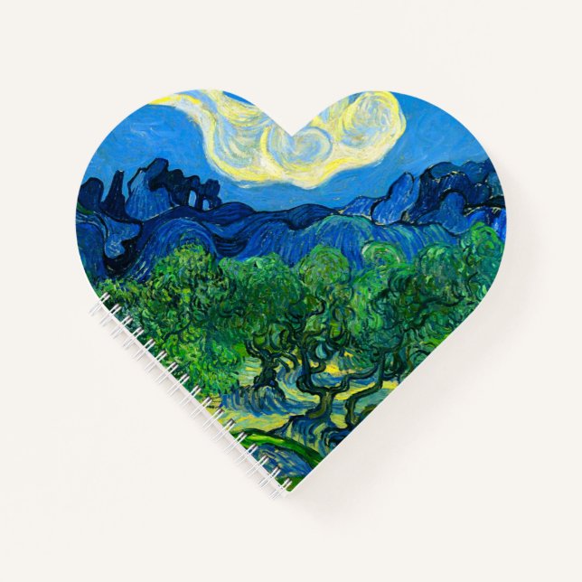 Van Gogh Olive Trees in a Mountainous Landscape Notebook (Front)