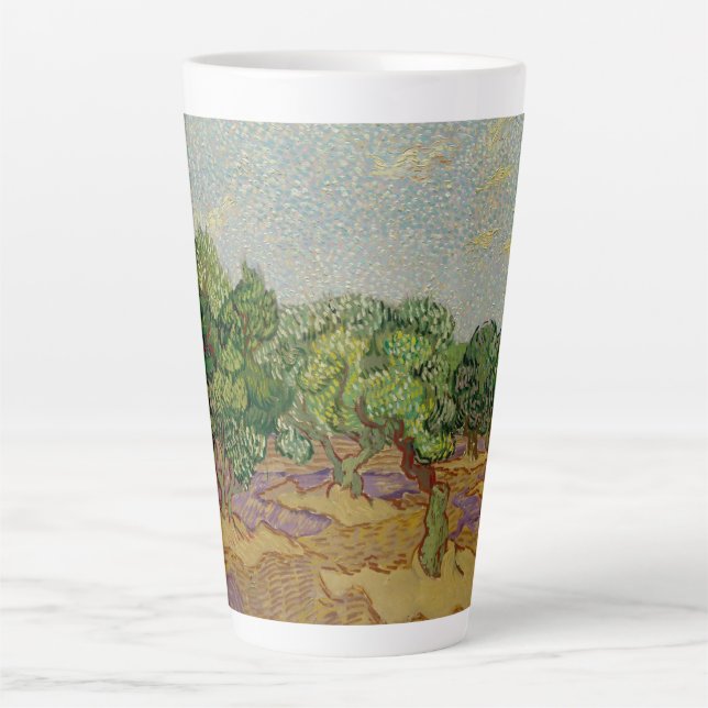 Van Gogh Olive Trees Painting Latte Mug (Devant)