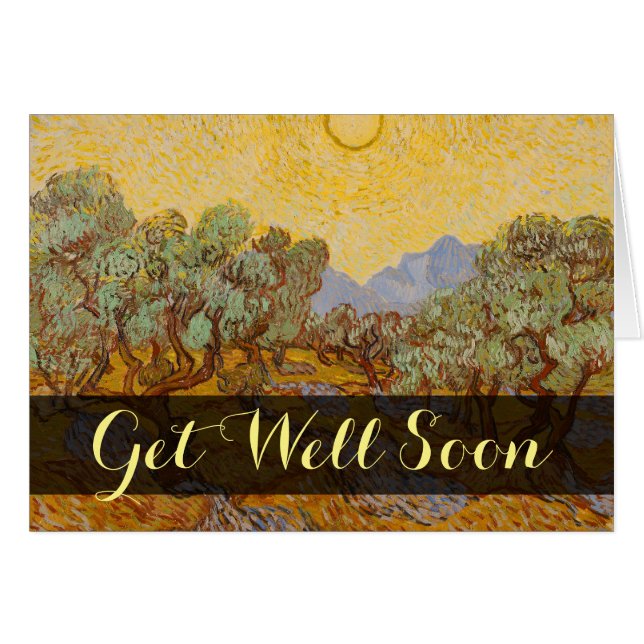 Van Gogh Olive Trees Soleil Jaune Ciel (Devant horizontal)