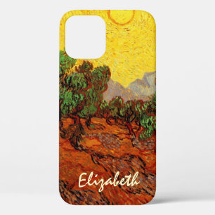 Van Gogh Olive Trees with Yellow Sky and Sun iPhone 12 Case